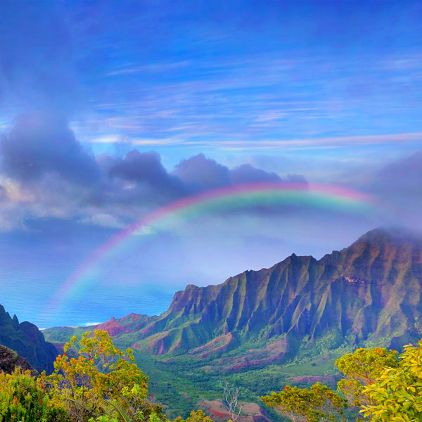 Rainbow in Kalalau Valley, Kauai