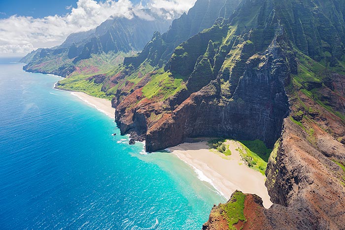 Aerial view of Kauai