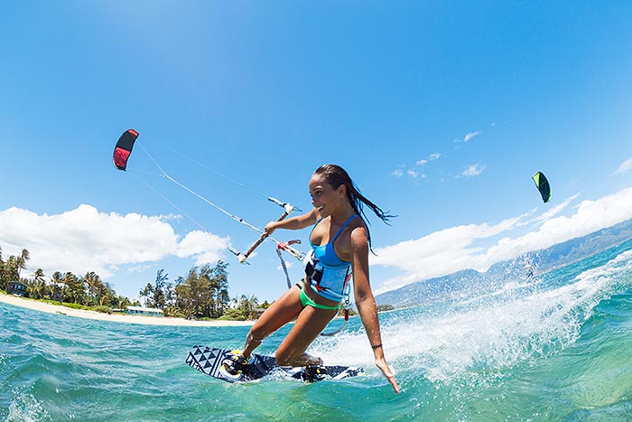 Maui kite boarder